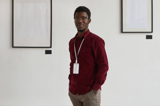 istock Young African-American Worker Posing in Museum 1280209550