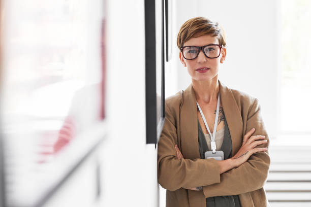 Modern Elegant Woman Managing Art Gallery