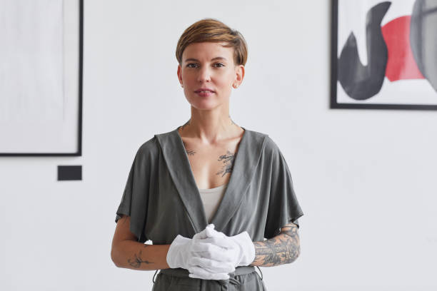 istock Female Expert in Modern Art Gallery 1280209634