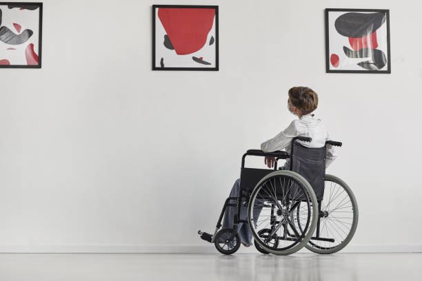 istock Disabled Woman Visiting Art Museum 1280209755