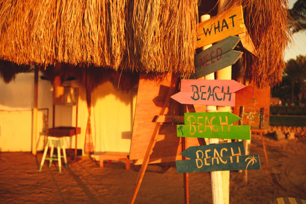 istock 'Beach is all you need' sign 1280213049
