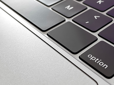 keyboard detail of a laptop