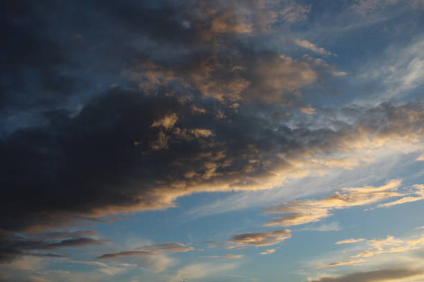 istock Colorful beautiful cloudy sky texture at sunset. 1280221464