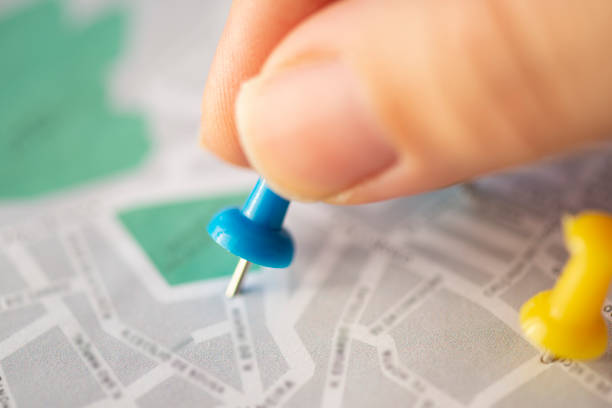 istock Push Pins And Street Map 1280226218