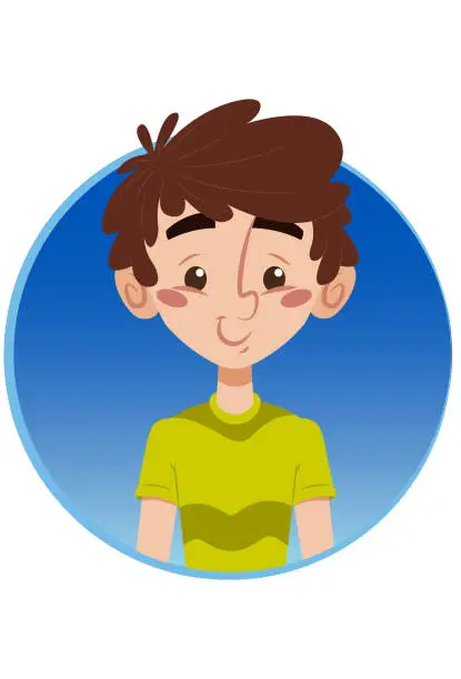 Vector illustration of Healthy and happy child during the covid-19 quarantine