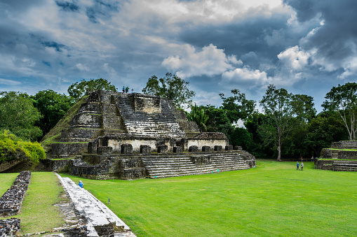 the famous ancient Mayan ruins of Altun Ha, situated in the jungle of Belize