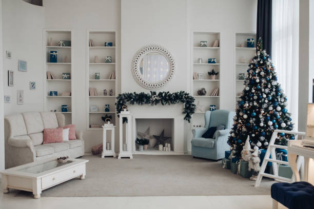 istock Beautiful room with Christmas decorations. Christmas holidays 1280243860