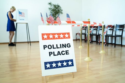 Polling place at Election Day