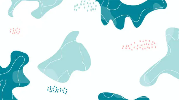 Vector illustration of modern Soft blue pastel abstract background with stains vector illustrations