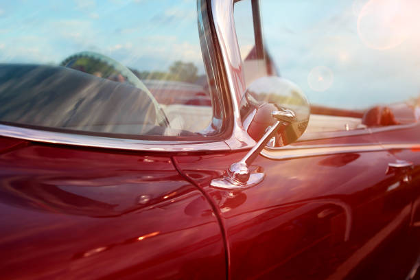 classic vintage red car