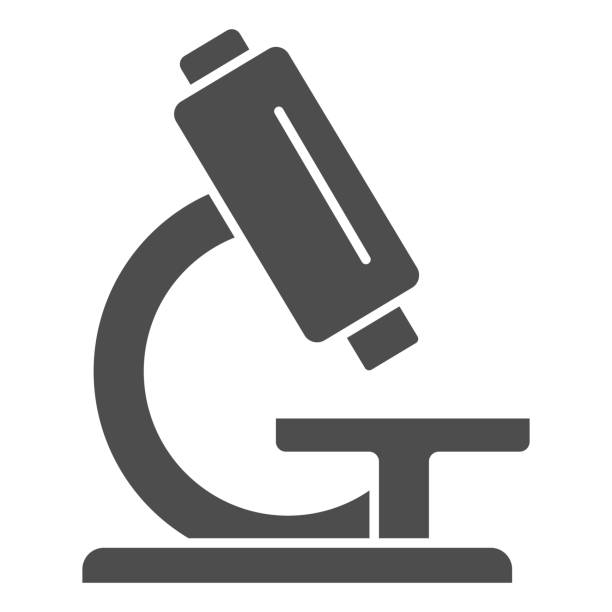 Analysis under microscope solid icon, Medical tests concept, laboratory equipment sign on white background, microscope icon in glyph style for mobile concept, web design. Vector graphics. Analysis under microscope solid icon, Medical tests concept, laboratory equipment sign on white background, microscope icon in glyph style for mobile concept, web design. Vector graphics laboratory technician icon stock illustrations