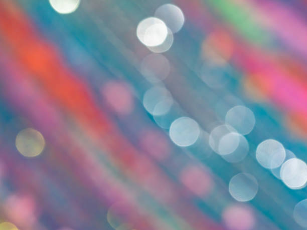 Bright and colorful, striped, diagonal bokeh background stock photo