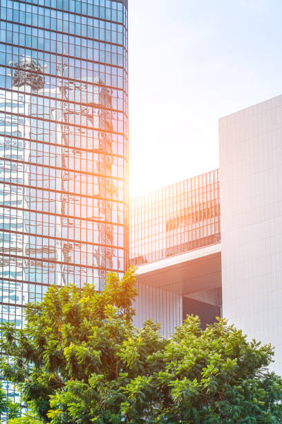 istock View from below on corporate buildings in Hong Kong 1280268461