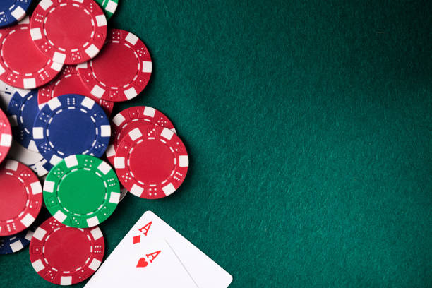 istock Colored poker chips on a table in casino 1280268531
