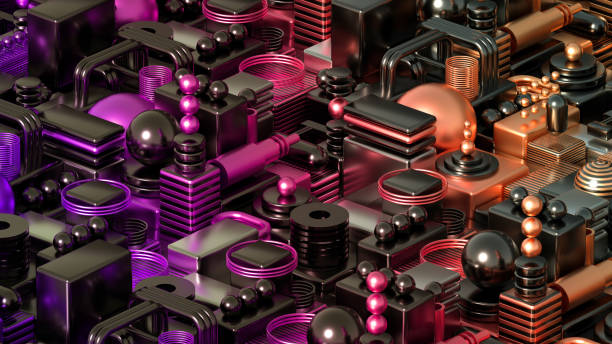 istock Modern minimalism futuristic background with cubes and balls. 3d illustration, 3d rendering. 1280270026