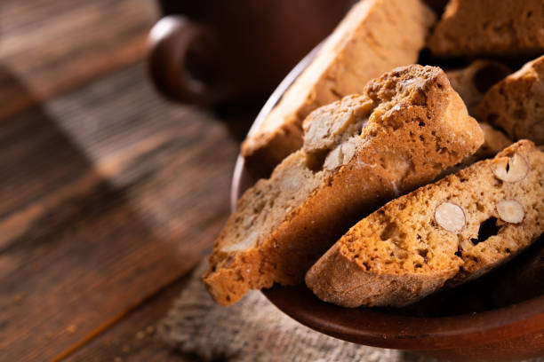 istock Tasty sweet cantuccini cookies with nuts and almonds 1280271139