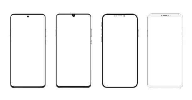 istock White and Black Smartphone with Blank Screen. Mobile Phone Template. Copy Space 1280274010