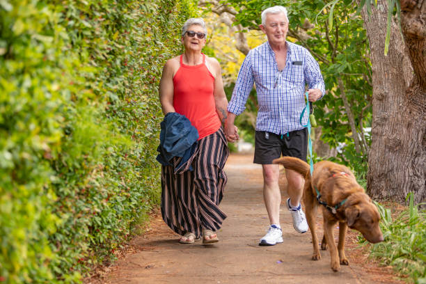 istock Activate Senior Couple Walking The Dog 1280275062
