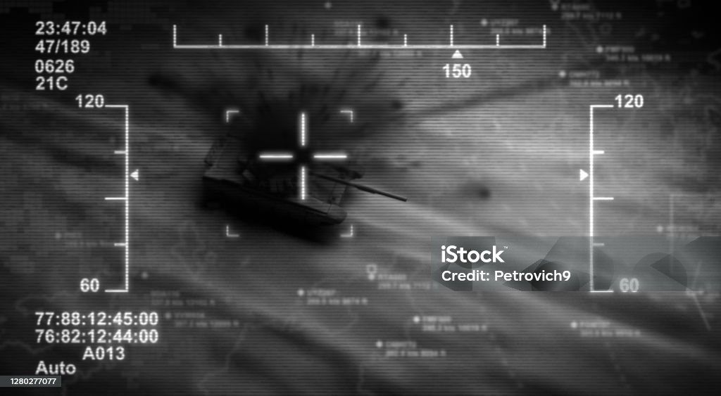 Drone Attack Target and Drone Attack - 3D Rendering Drone Stock Photo