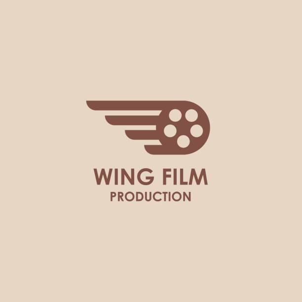 ilustrações, clipart, desenhos animados e ícones de ilustração vetorial de design de modelo de filme de aa - web winged flash