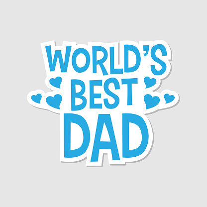 World's Best Dad Sticker Graphic Illustration