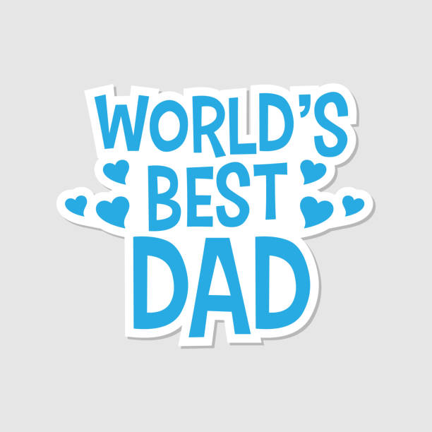 World's Best Dad Sticker Graphic Illustration World's Best Dad Sticker Graphic Illustration best dad ever stock illustrations