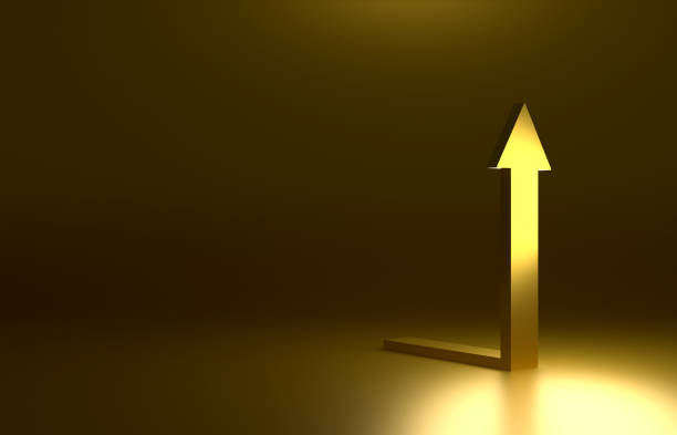 istock Golden Success Arrow is Moving Up. Success Concept 1280287453