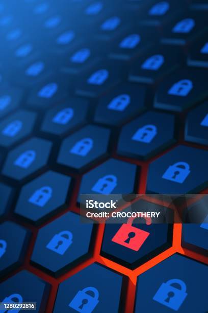 Visualization Of Cyber Attacks Stock Photo - Download Image Now - Network Security, Security, Risk