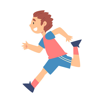 Side View Of Running Boy Kid Doing Sports Healthy Lifestyle Concept Cartoon  Style Vector Illustration Hình minh họa Sẵn có - Tải xuống Hình ảnh Ngay  bây giờ - iStock