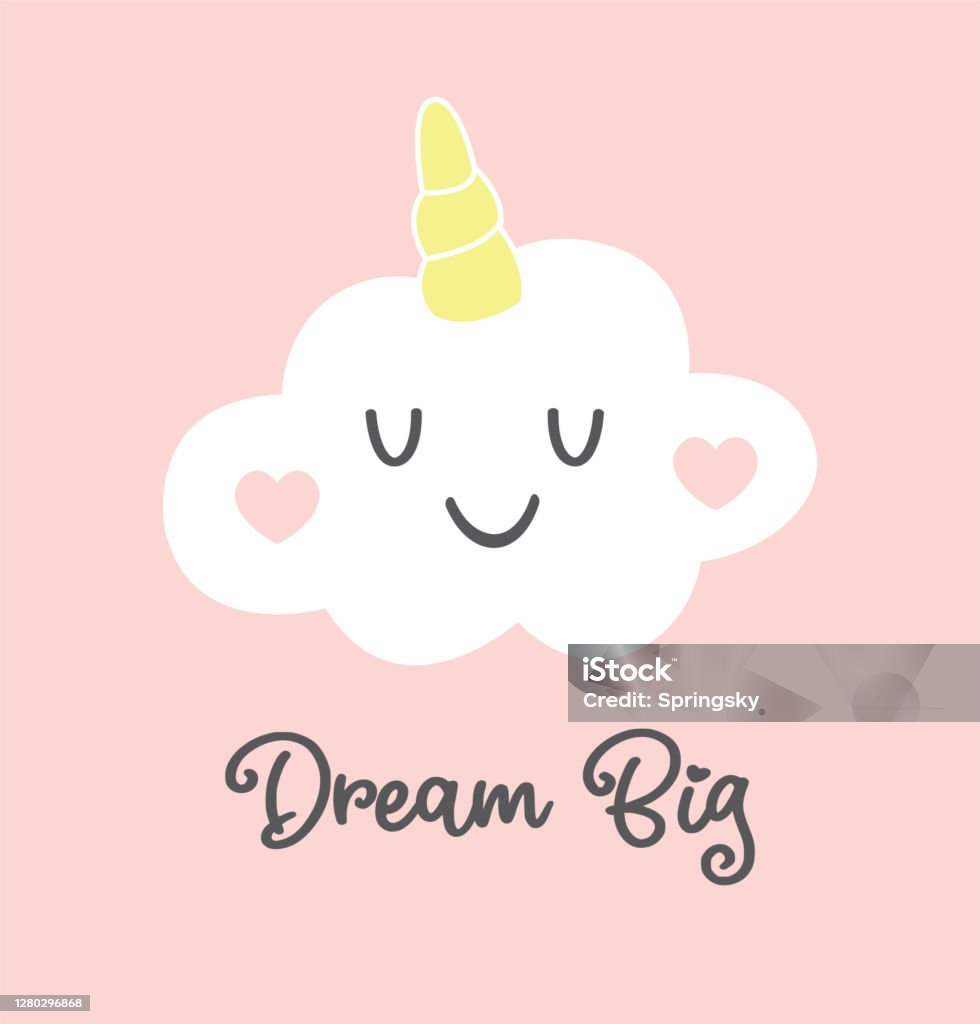 Cute Cloud Với Slogan Vector Thiết Kế Cho Thời Trang Và Poster ...