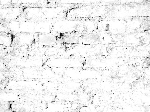 istock A monochrome brick wall shown in macro with high daylight - illustration in vector with beautiful original uneven rough harsh old stone wall structure painted on white - amazing 3D effect 1280299054