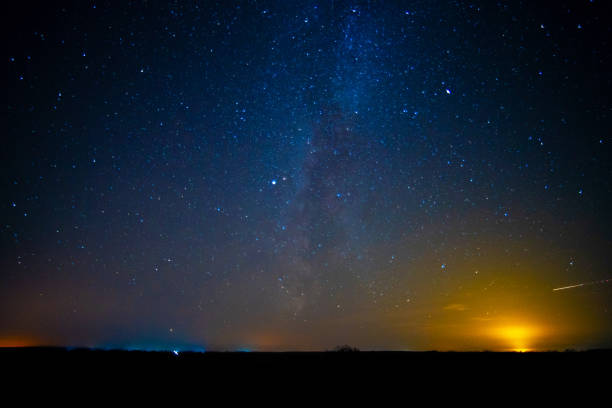 istock Beautiful textured night sky with stars and milky way 1280301812