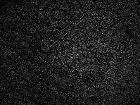 Black sand - amazing mysterious surface with delicate light effect and visible little pebbles - starry sky - finley and densely woven carpet in macro - vector illustration with uneven dark textured background - soft textile