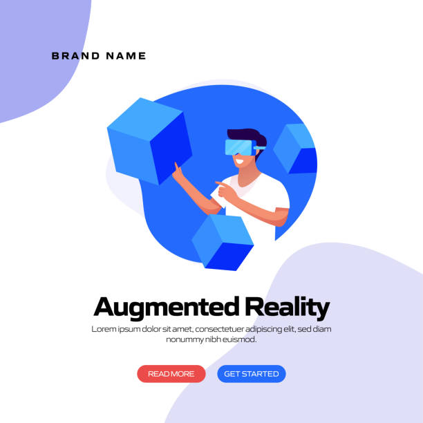 Augmented Reality Concept Vector Illustration for Website Banner, Advertisement and Marketing Material, Online Advertising, Business Presentation etc.