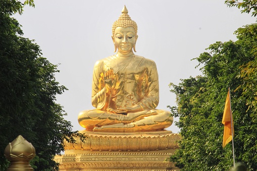 Buddha statue in Shravasti Uttar Pradesh India