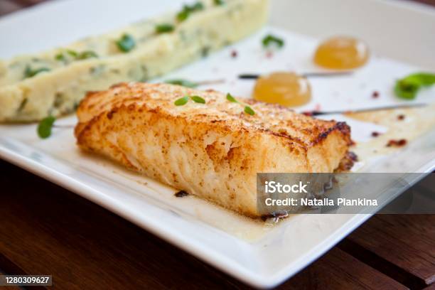 Grilled Juicy Steak Fish Stock Photo - Download Image Now - Sea Bass, Fillet, Bass - Fish