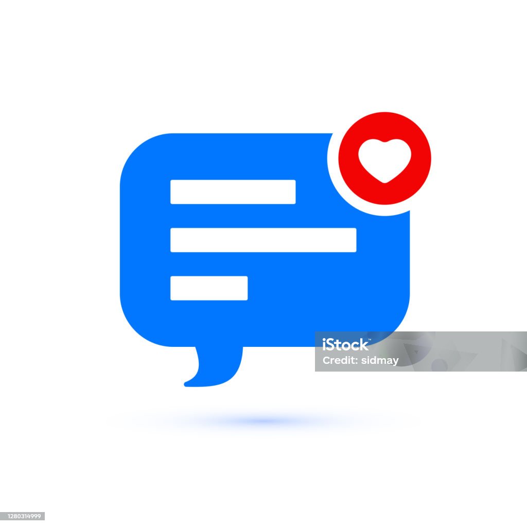 Like Message Bubble Comment And Notification Symbol Stock Illustration ...