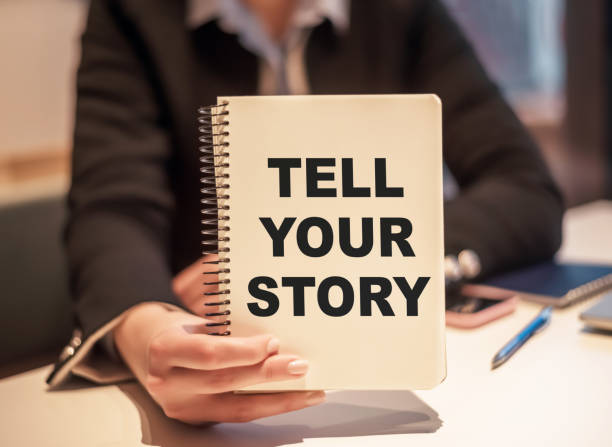 istock Tell your story. Motivation text. Business concept 1280315079
