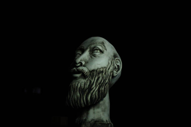 Ancient statue of Menander at Acropolis in Athens, Greece. He was a Greek dramatist and the best-known representative of Athenian New Comedy and one of the most popular writers of antiquity.