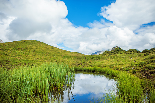 Beautiful Austrian countryside mountain lake landscape view