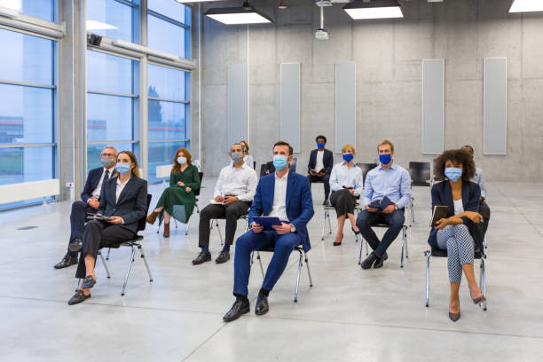 istock Business conference during covid-19 pandemic 1280318248
