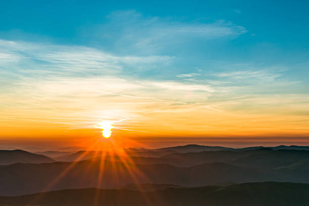 istock Sunset in the mountains, panorama, Carpathians. Ukraine 1280319000