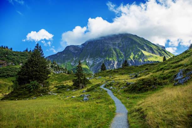 Beautiful Austrian countryside european landscape on a beautiful day