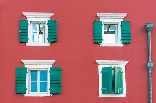 Colourful window and wall in Burano island,Italy