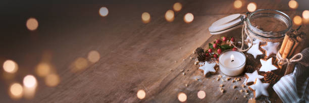 Christmas decoration with cinnamon stars