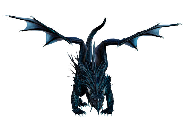 istock 3D illustration fantasy dragon on white 1280325599