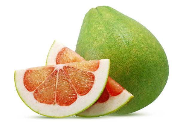 istock Grapefruit or Pomelo fruit isolated cut out on white background 1280328572