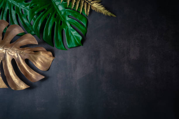 istock Green background concepts.Tropical green leaves, jungle leaf close up 1280331003