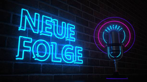 istock Microphone Podcast New Episode Neon Sign 1280333344