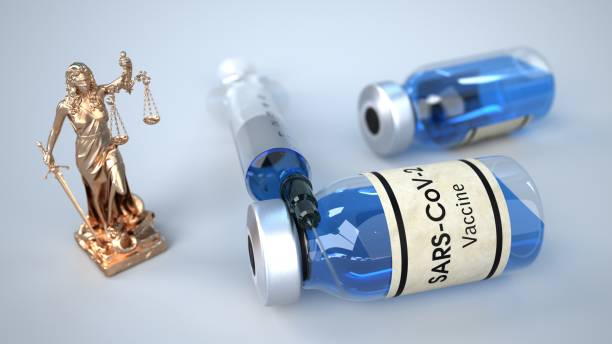 Legal vaccination against the disease Covid-19 stock photo